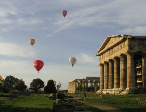 Le bellezze di Paestum viste in mongolfiera